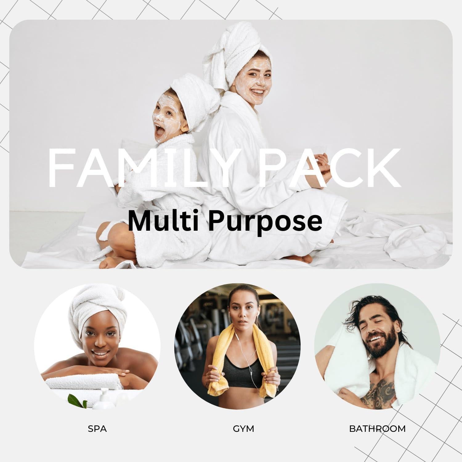 Juego de Toallas de Baño Lane Linen 100% Algodón 6 Piezas Gris