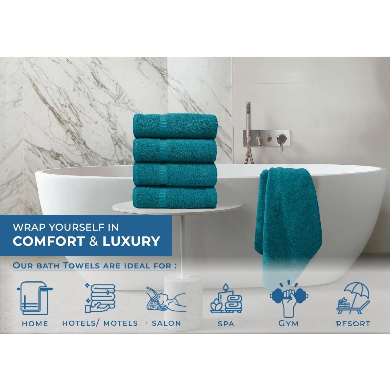 Juego de Toallas de Baño Dan River 4 Piezas 100% Algodón Verde