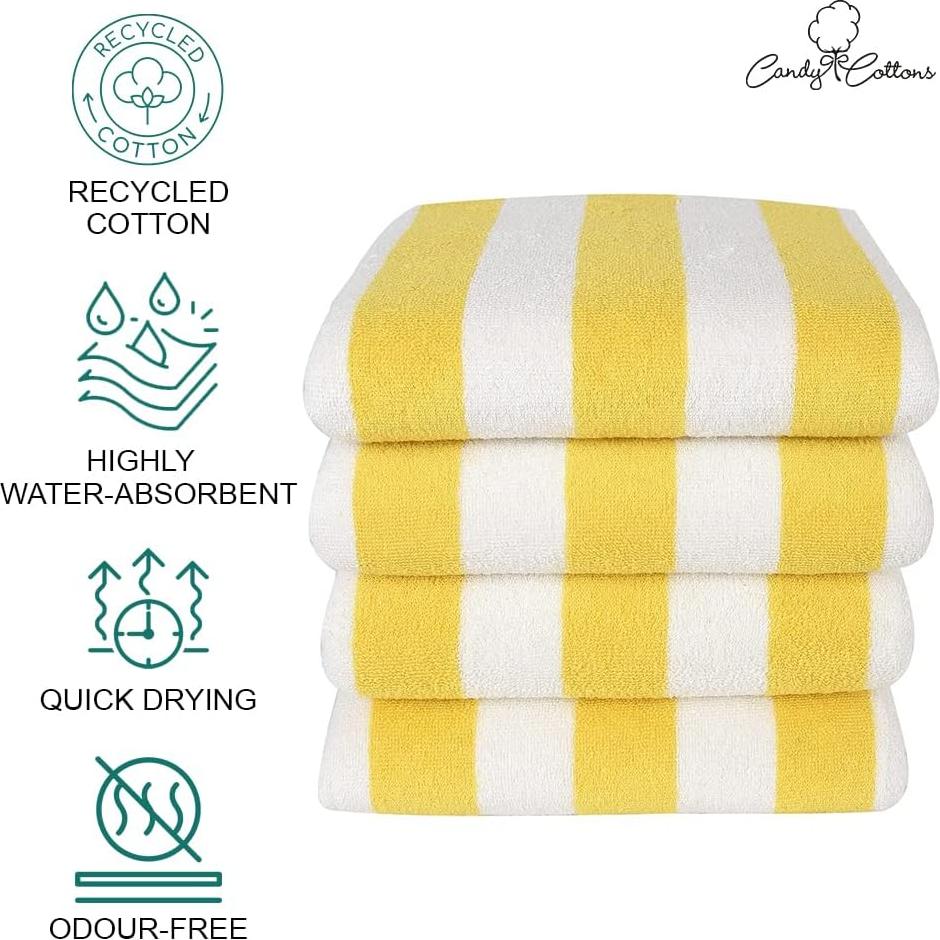 Toallas de Playa Candy Cottons 100% Algodón 152x76 cm Paquete de 4