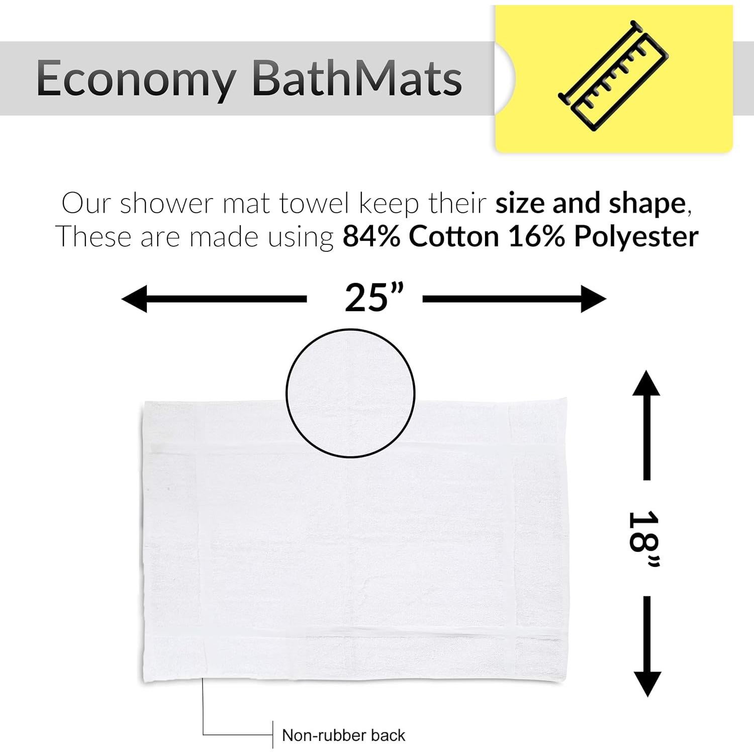 Toallas de Baño Gold Textiles 12 Pack Algodón Blanco 45.7x63.5 cm