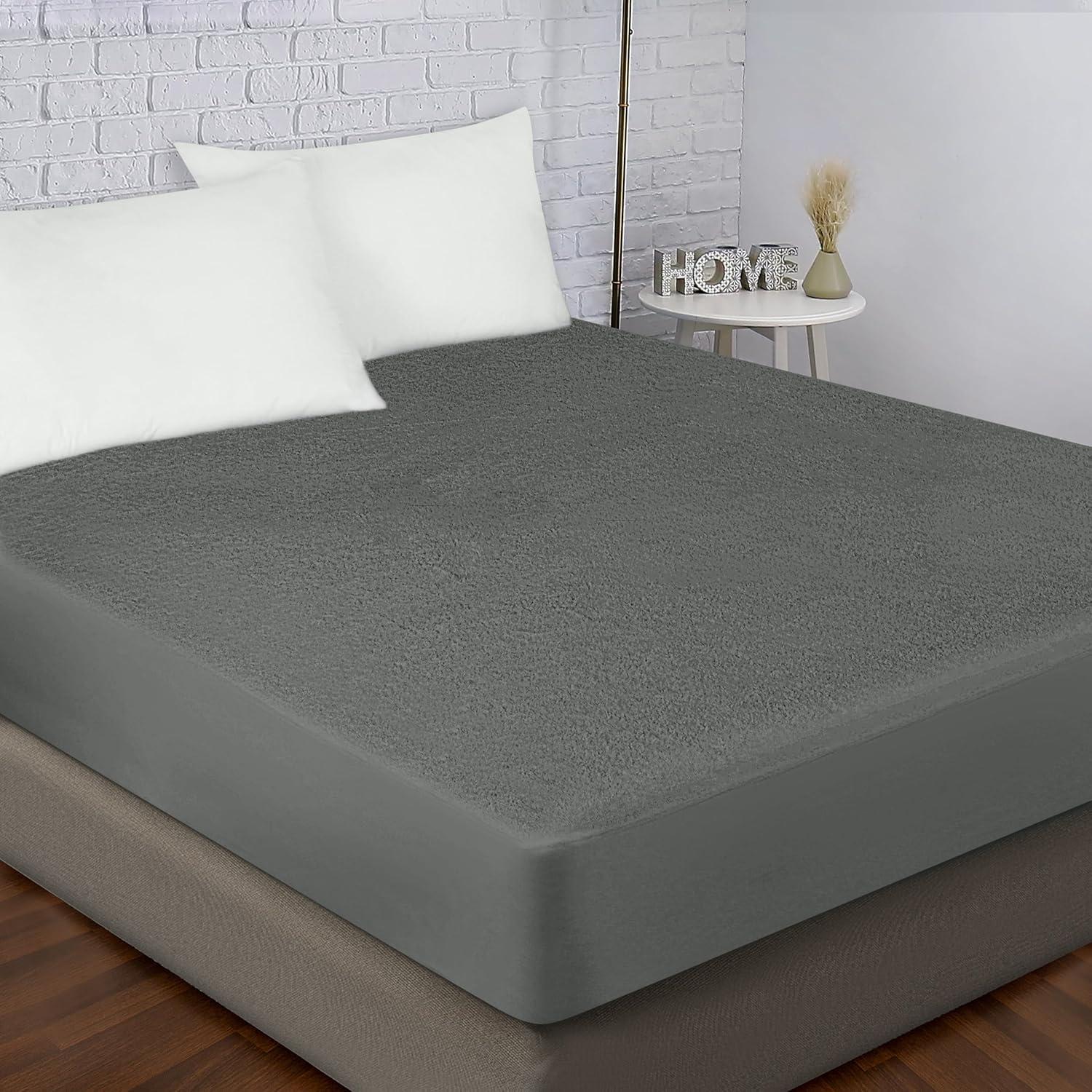 Protector de colchón impermeable Utopia Bedding Rey Gris