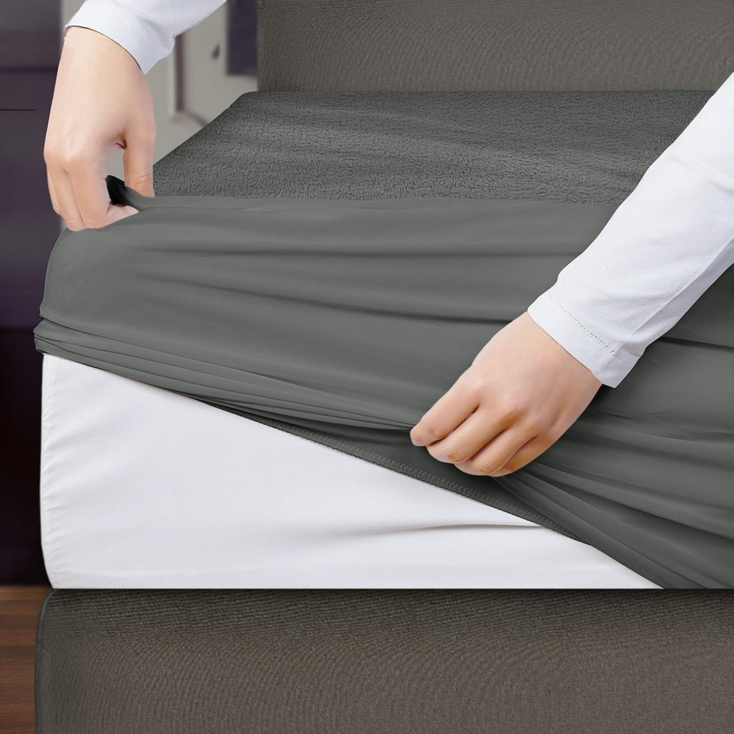 Protector de colchón impermeable Utopia Bedding Rey Gris