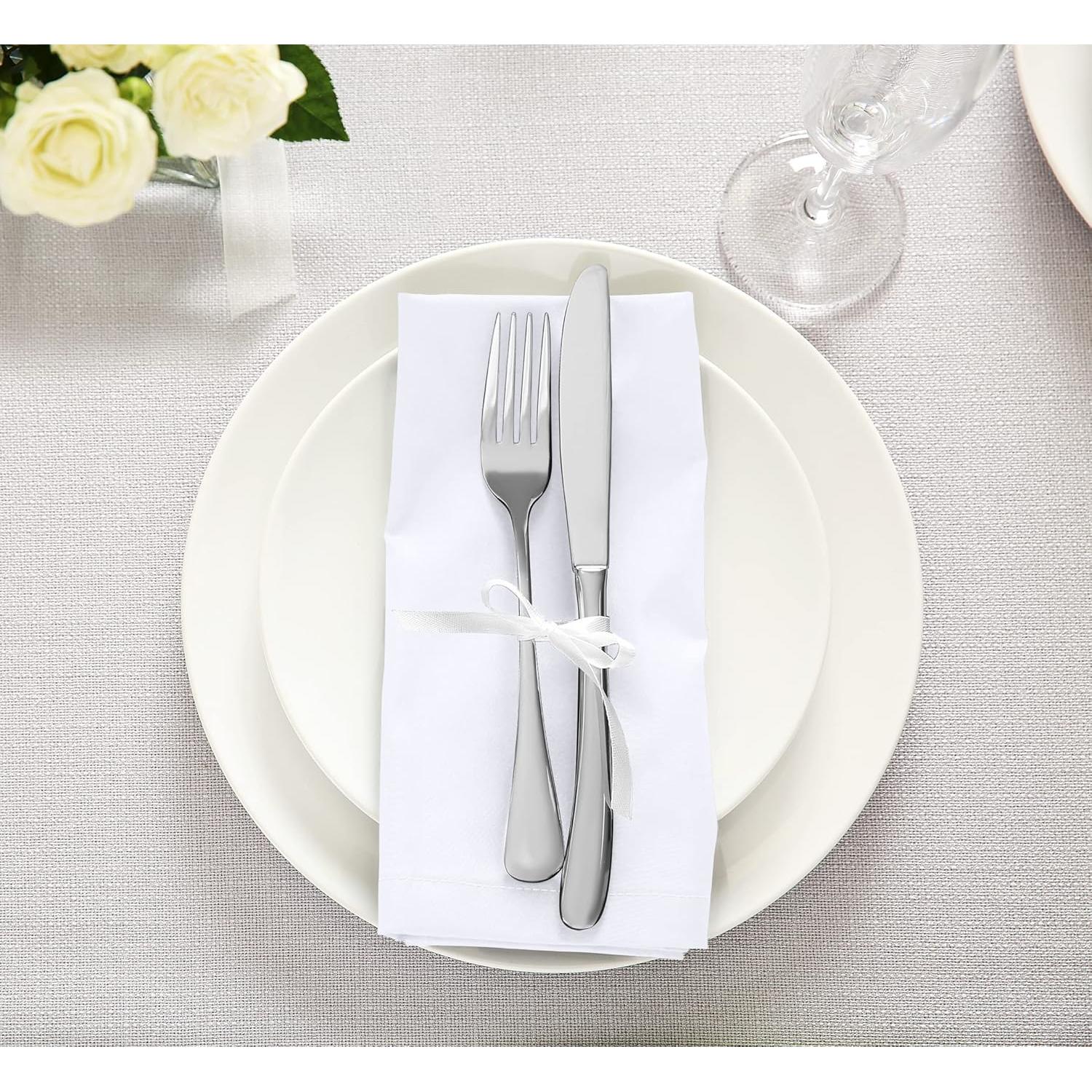 Servilletas de Tela Blancas Utopia Kitchen 45.72x45.72 cm Paquete de 12