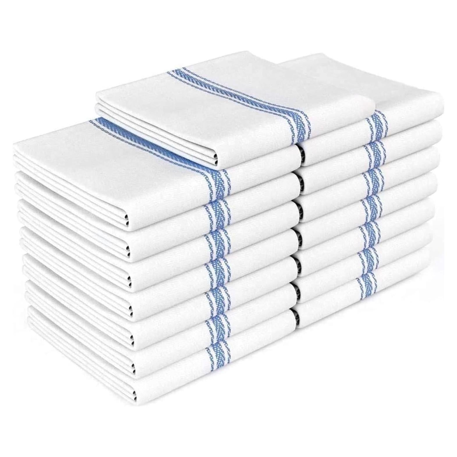 Toallas de Cocina 100% Algodón Zeppoli - Paquete de 15 - 63.5x35.6 cm