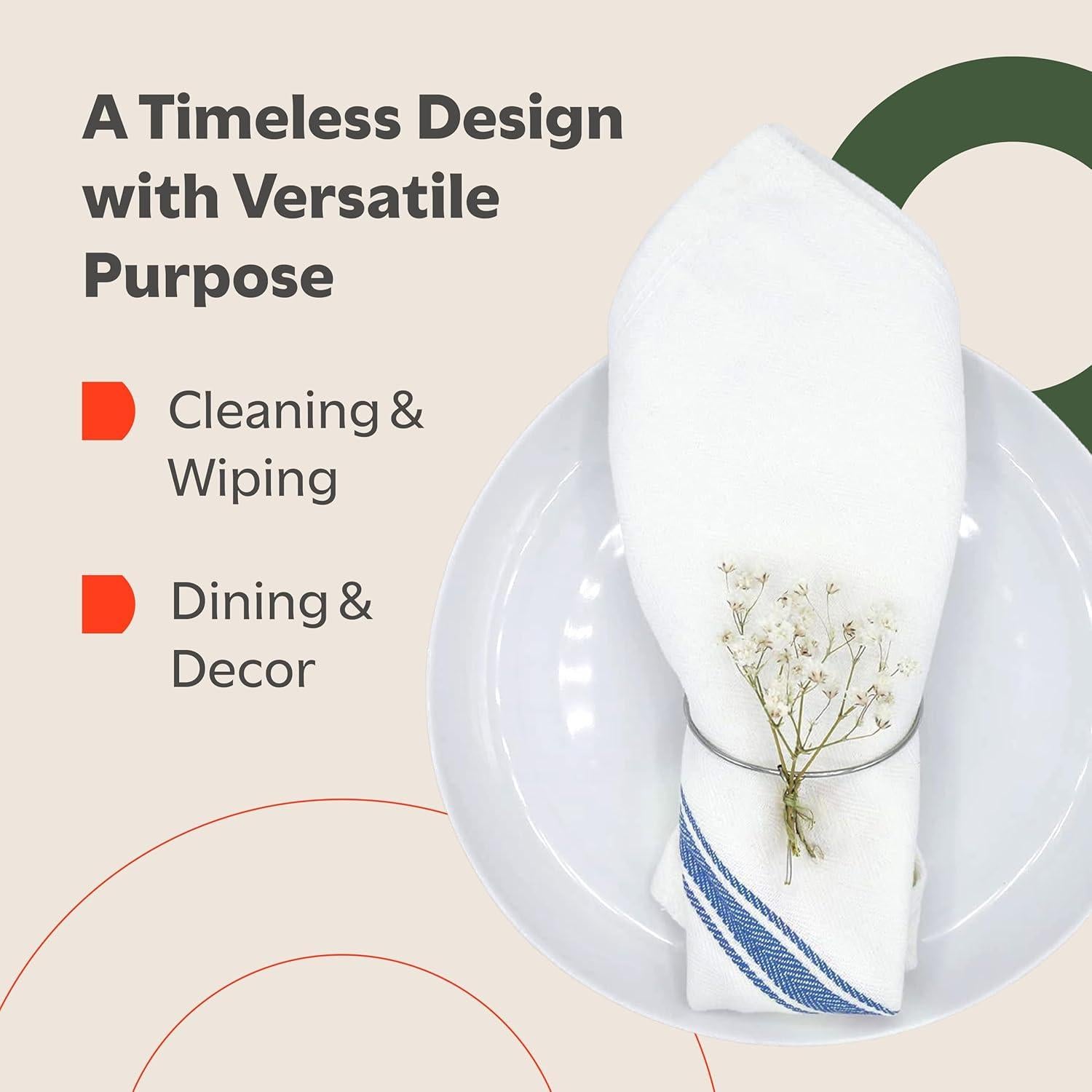 Toallas de Cocina 100% Algodón Zeppoli - Paquete de 15 - 63.5x35.6 cm