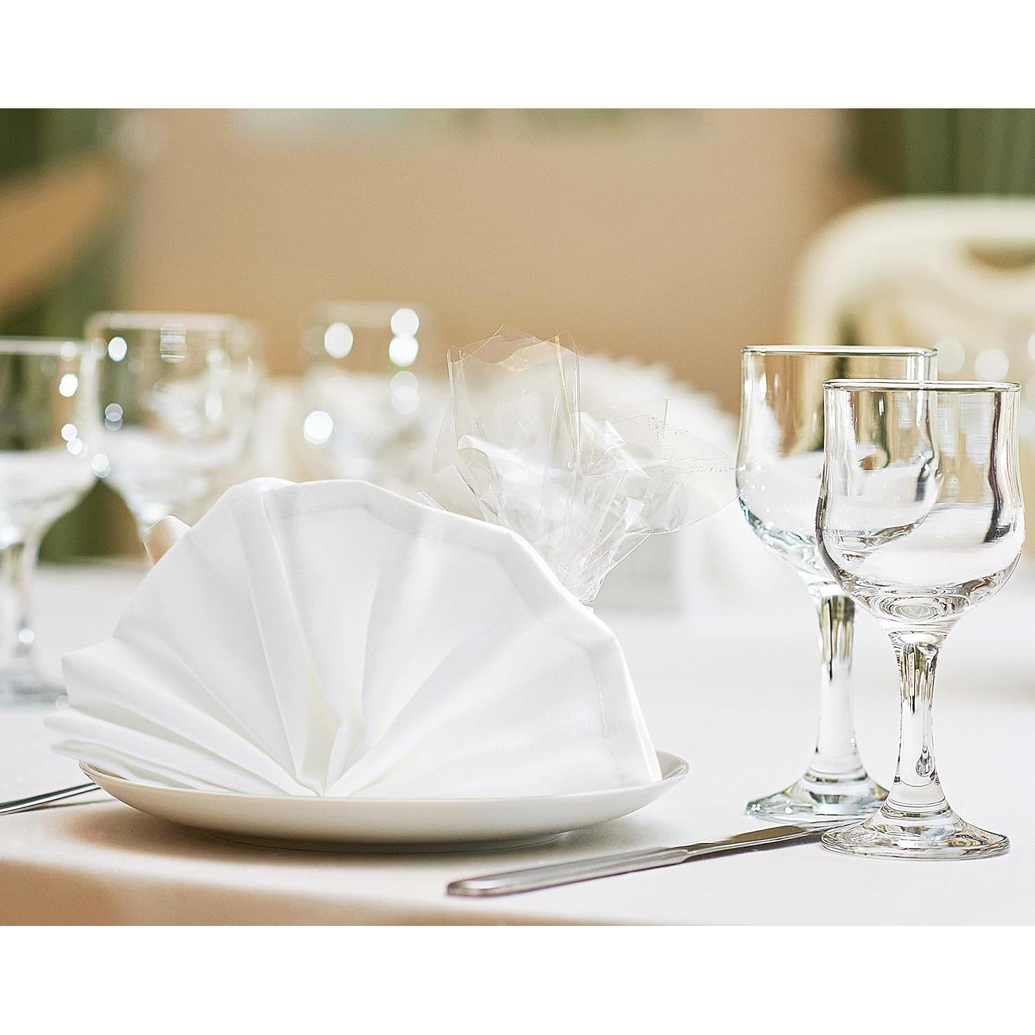 Servilletas de Tela Utopia Home 43x43 cm Blancas - Paquete de 24