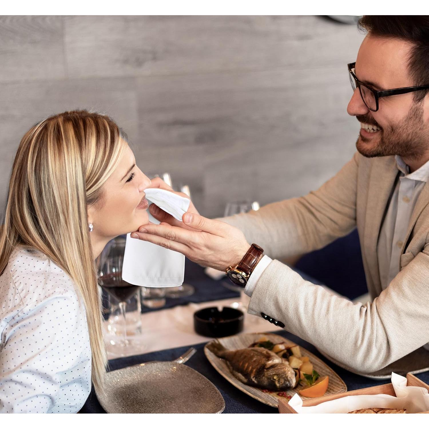 Servilletas de Tela Utopia Home 43x43 cm Blancas - Paquete de 24