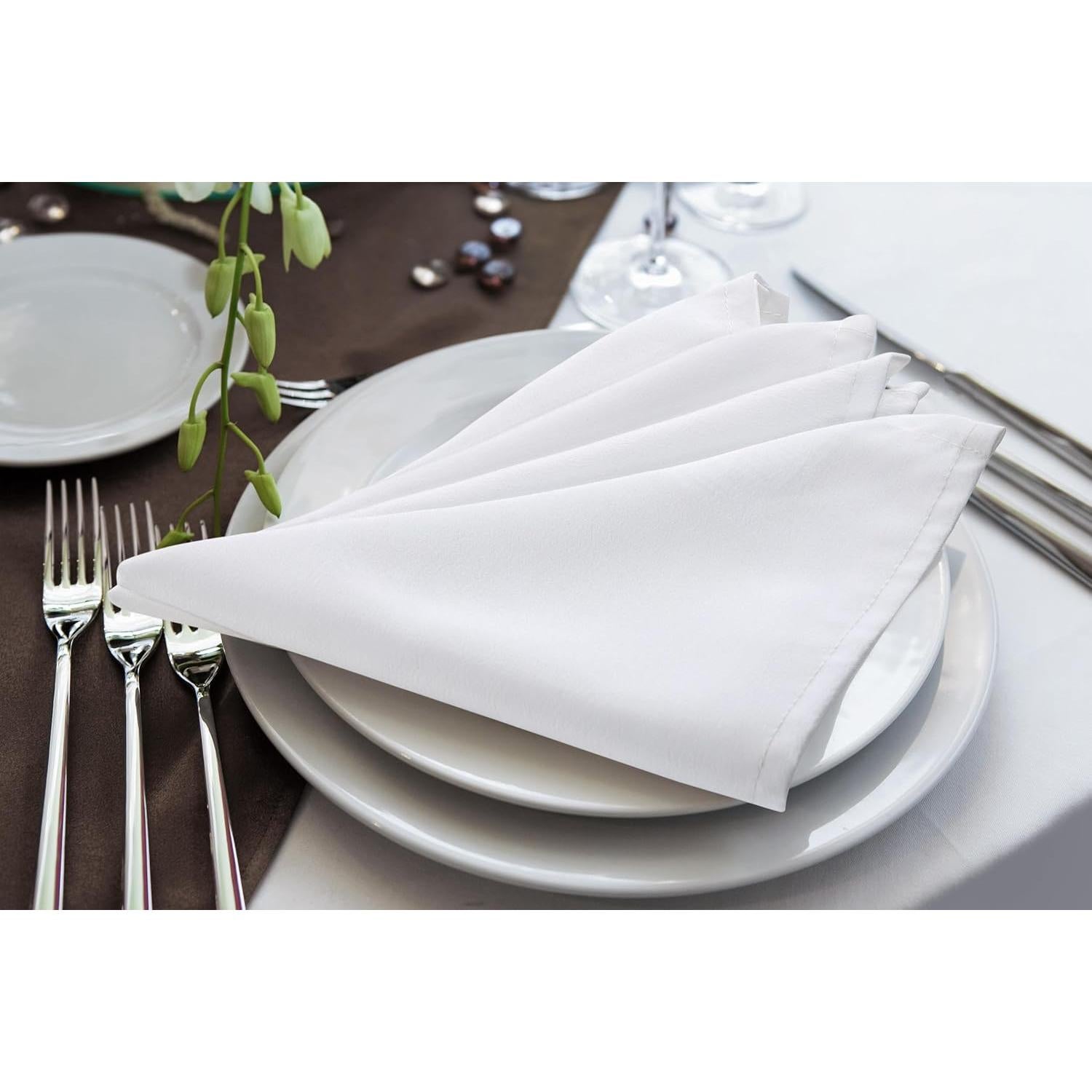 Servilletas de Tela Utopia Home 43x43 cm Blancas - Paquete de 24