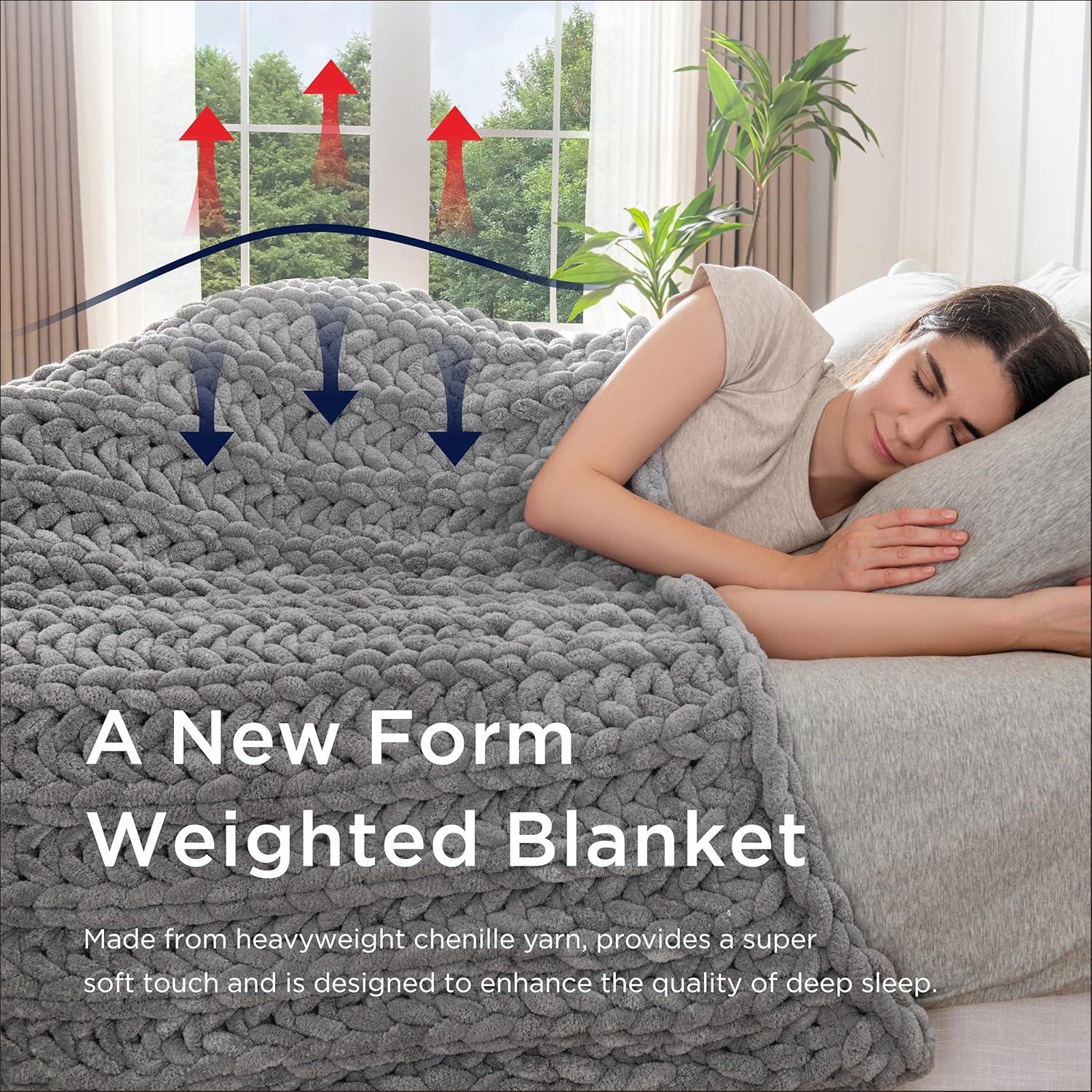 Manta con peso Maetoow 6.8 kg 121.92 x 182.88 cm marrón