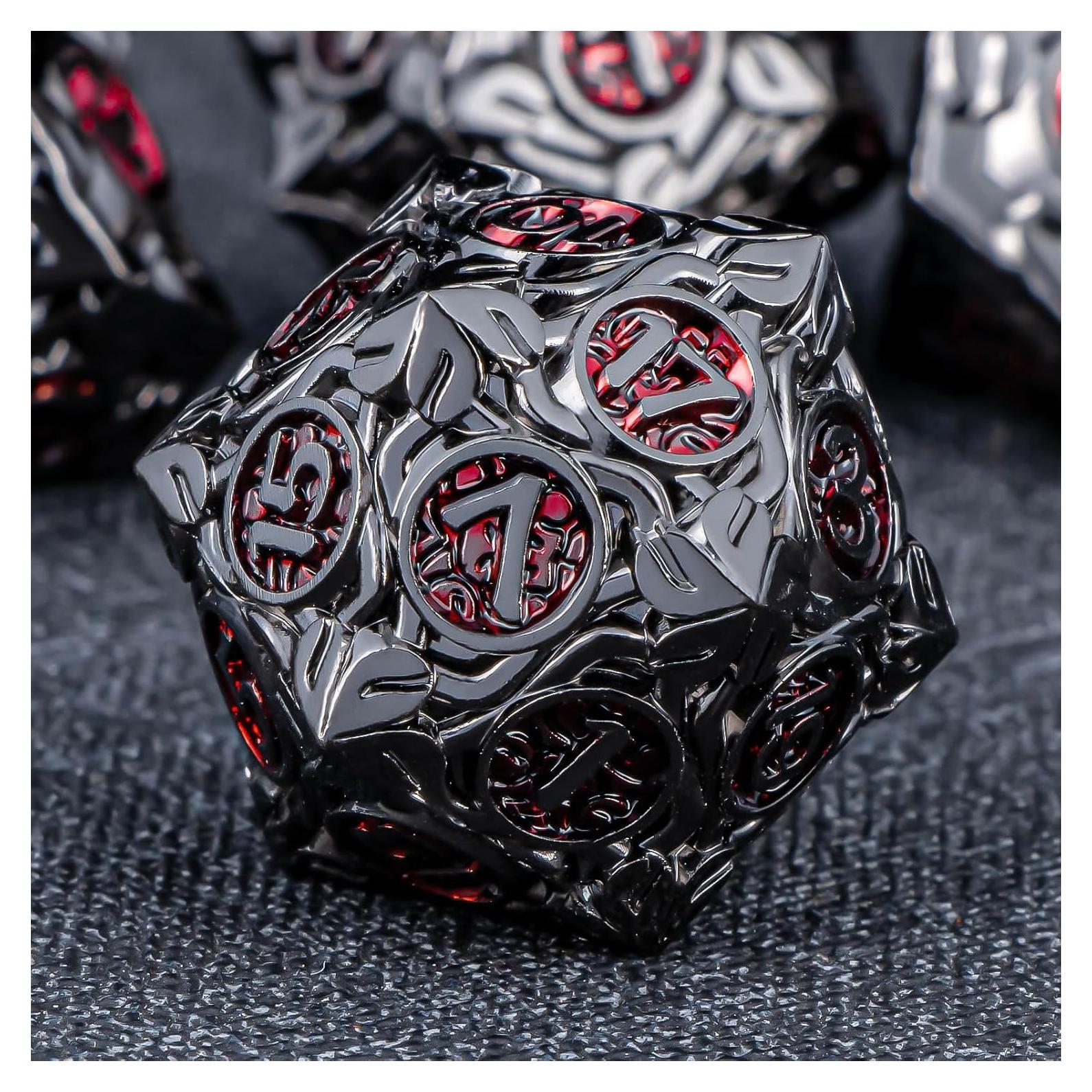 Juego de Dados Metálicos DND KERWELLSI 7Pcs Raíces Árbol Vida