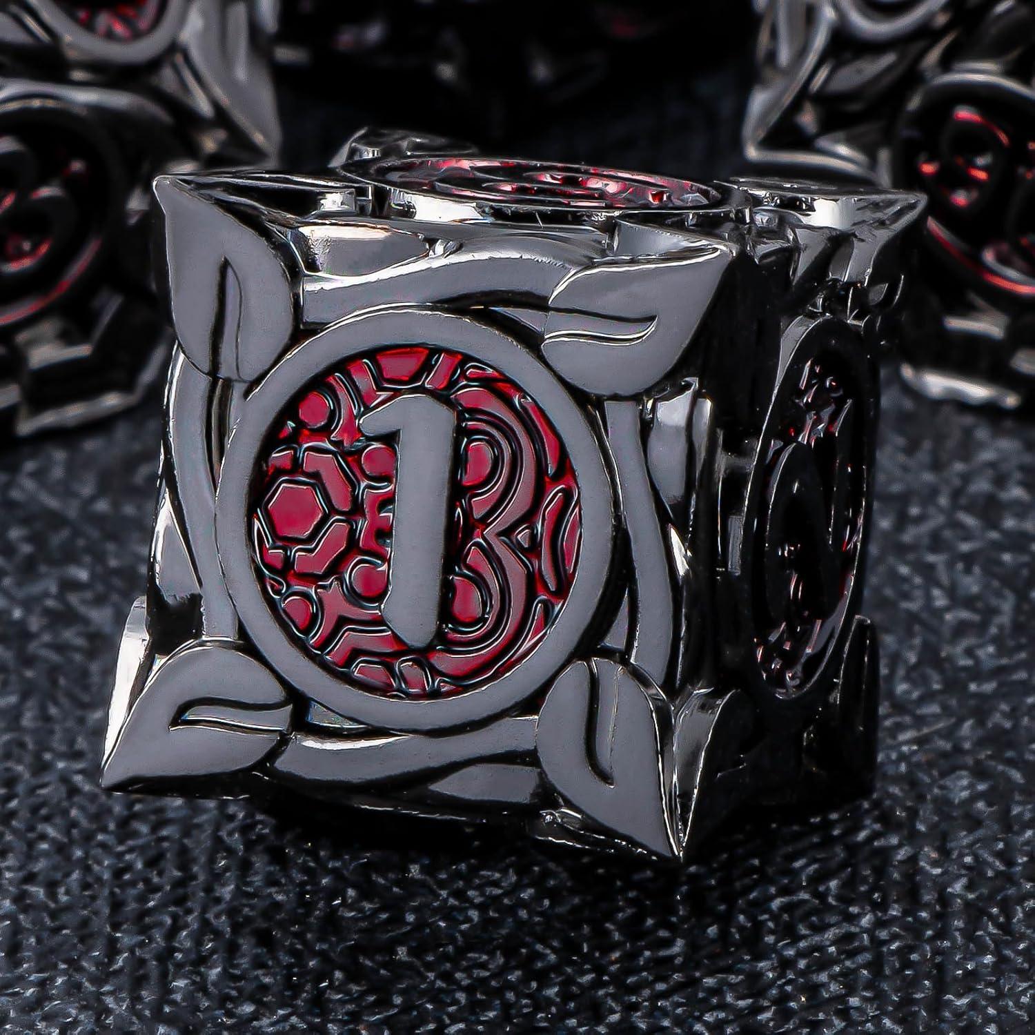 Juego de Dados Metálicos DND KERWELLSI 7Pcs Raíces Árbol Vida