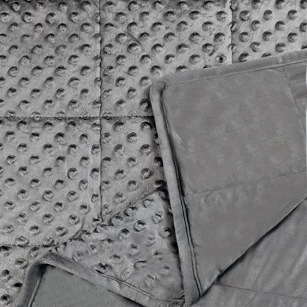 Manta con peso reversible ALANSMA 6.8 kg gris 203x152 cm