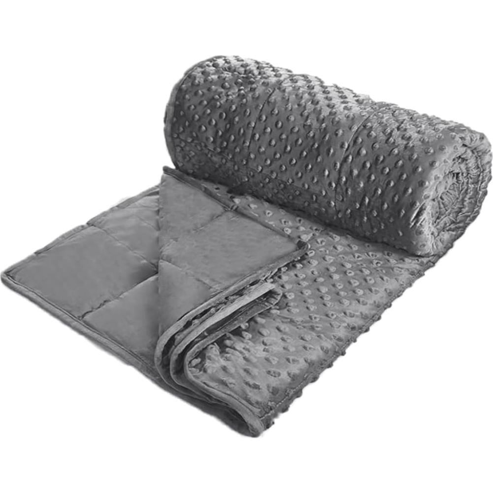 Manta con peso reversible ALANSMA 6.8 kg gris 203x152 cm