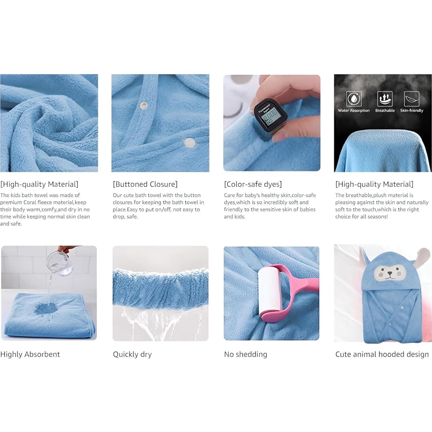 Toalla de Baño Suave Microfibra ALLTHINGVB 69.85x139.7cm Azul