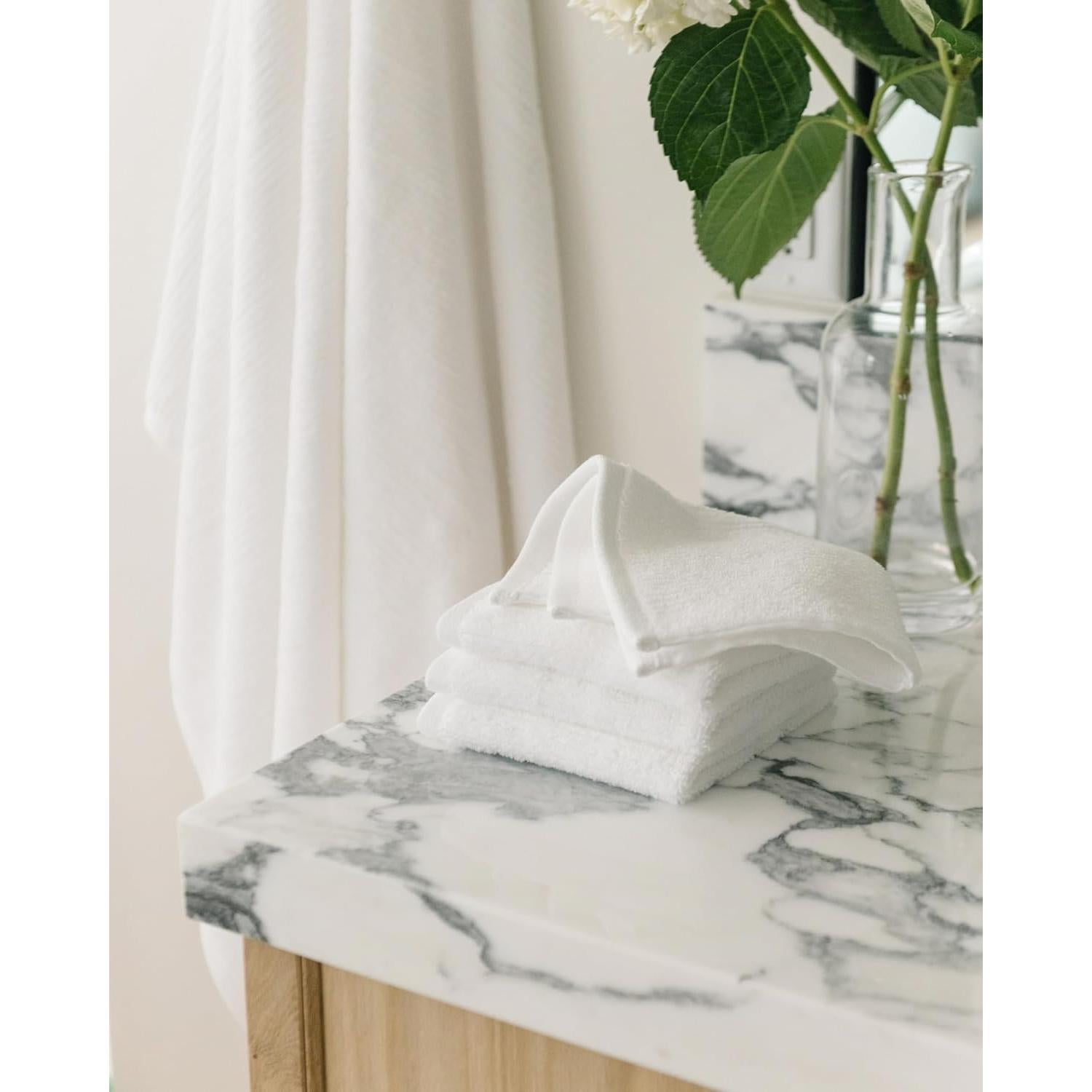 Juego de Toallas de Baño Acanaladas Cozy Earth - 2 Piezas - 60% Algodón