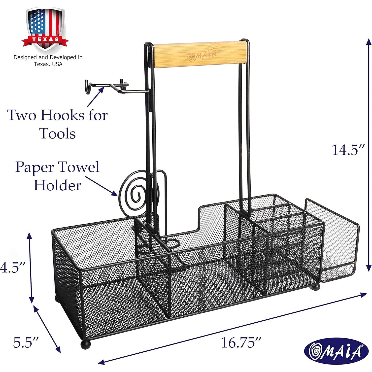 Caddy Multifuncional OMAIA para BBQ y Camping - 6 Compartimentos