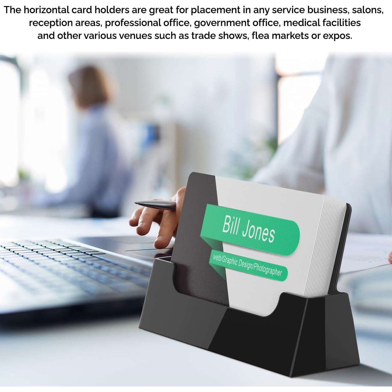 Soporte para Tarjetas de Visita Acrílico Negro - 100 Unidades