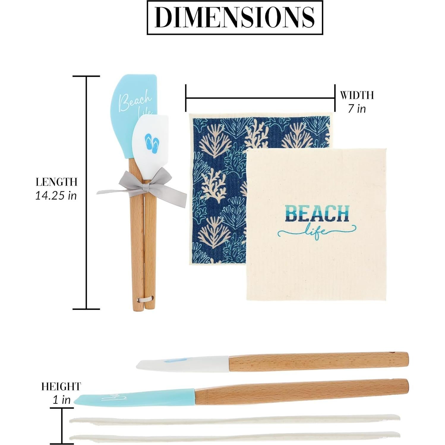 Set de Cocina Pavilion Gift - 2 Toallas y 2 Espátulas Playa