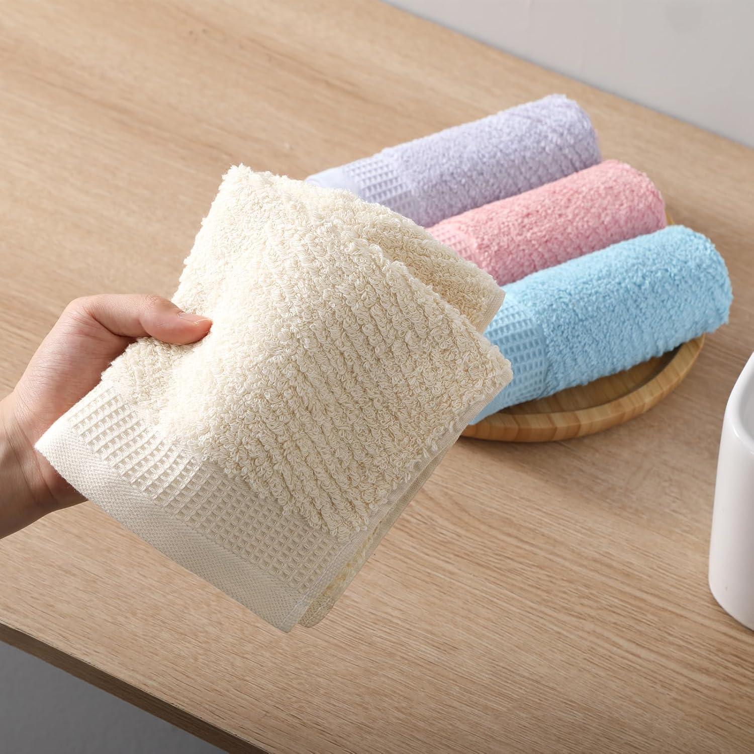 Juego de Toallas de Baño REDKISS 8 Piezas 100% Algodón Marrón