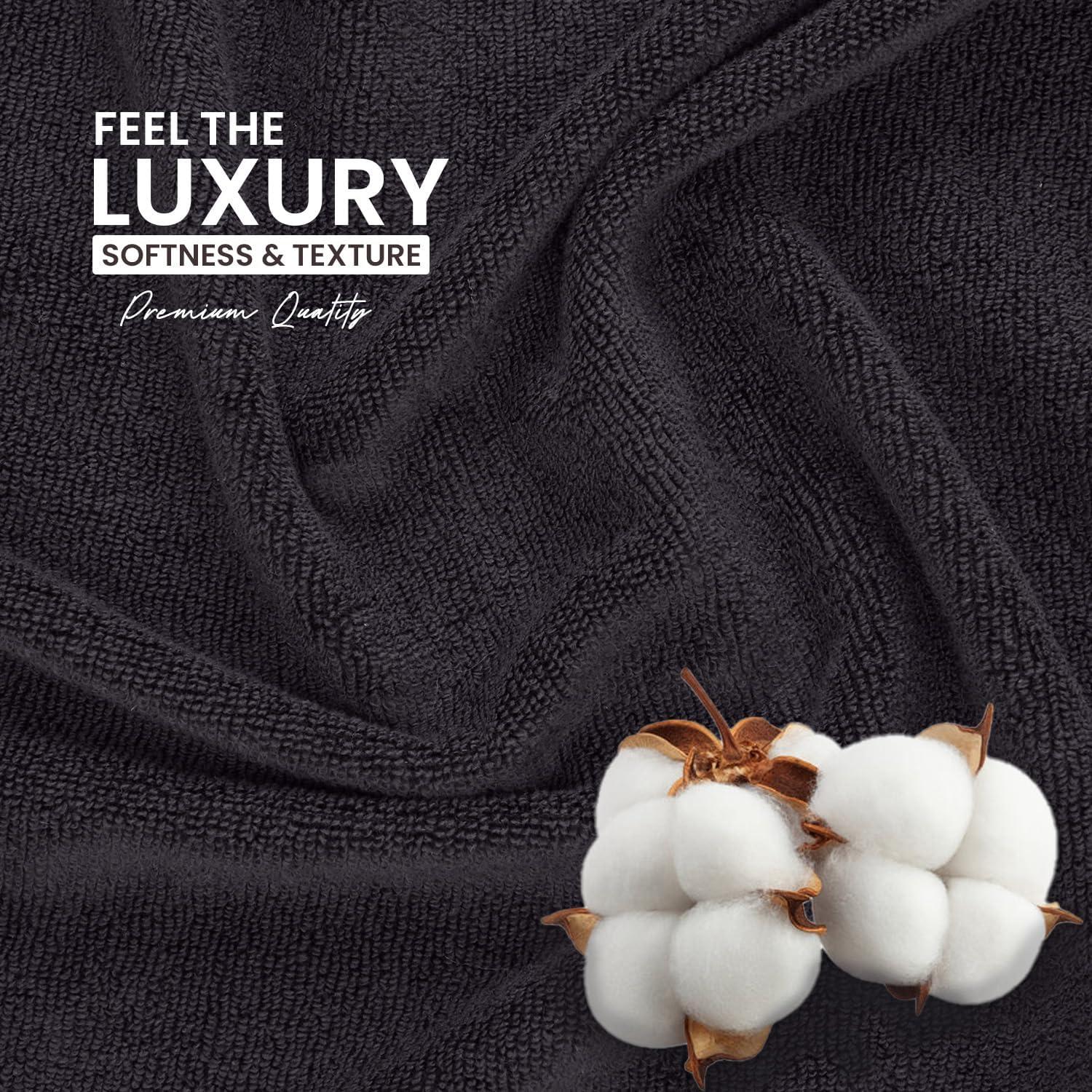 Toallas de Baño Grises CottonsClout - Paquete de 4, 76x152 cm