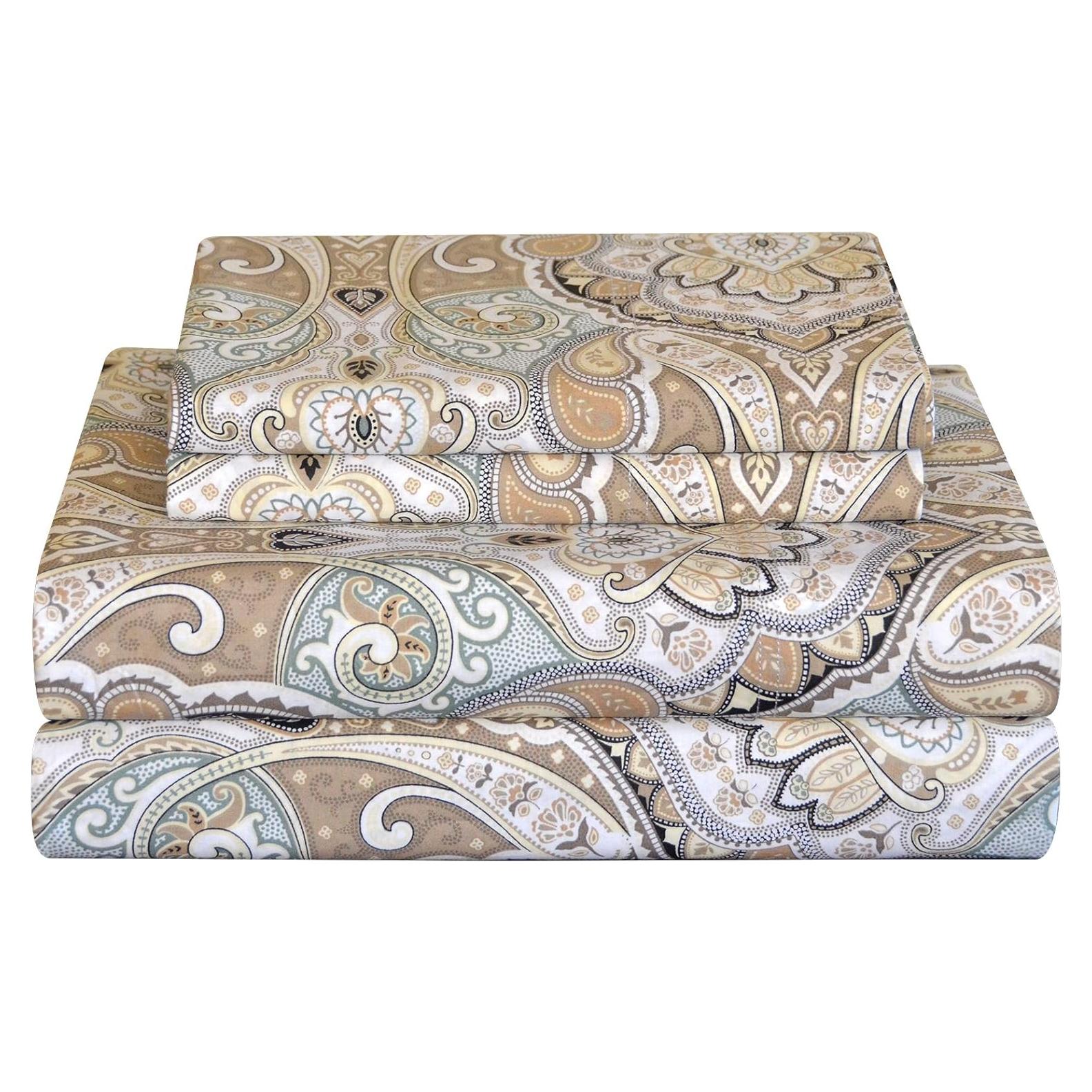 Juego de Sábanas Queen Pointehaven 4 Piezas Algodón Percale