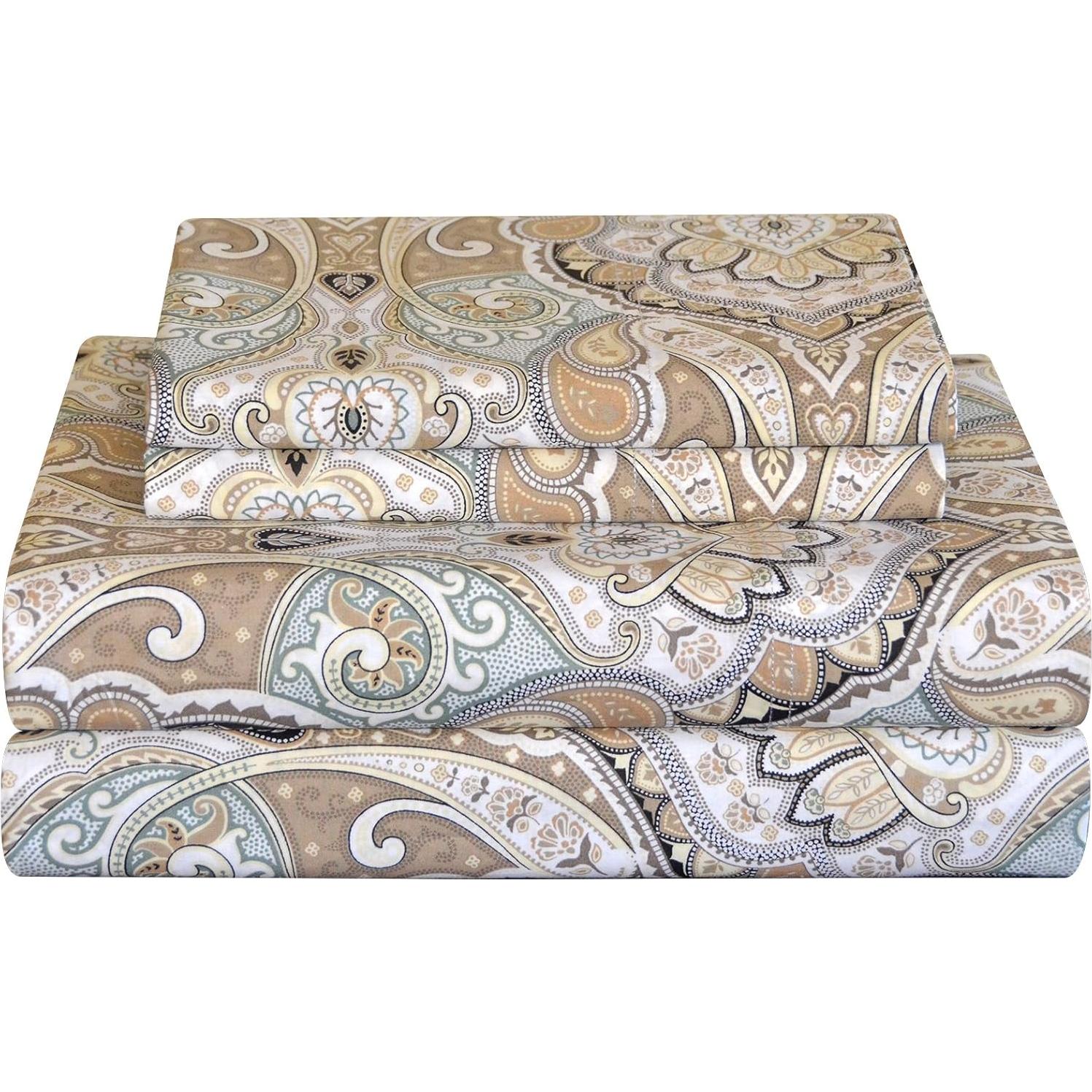 Juego de Sábanas Queen Pointehaven 4 Piezas Algodón Percale