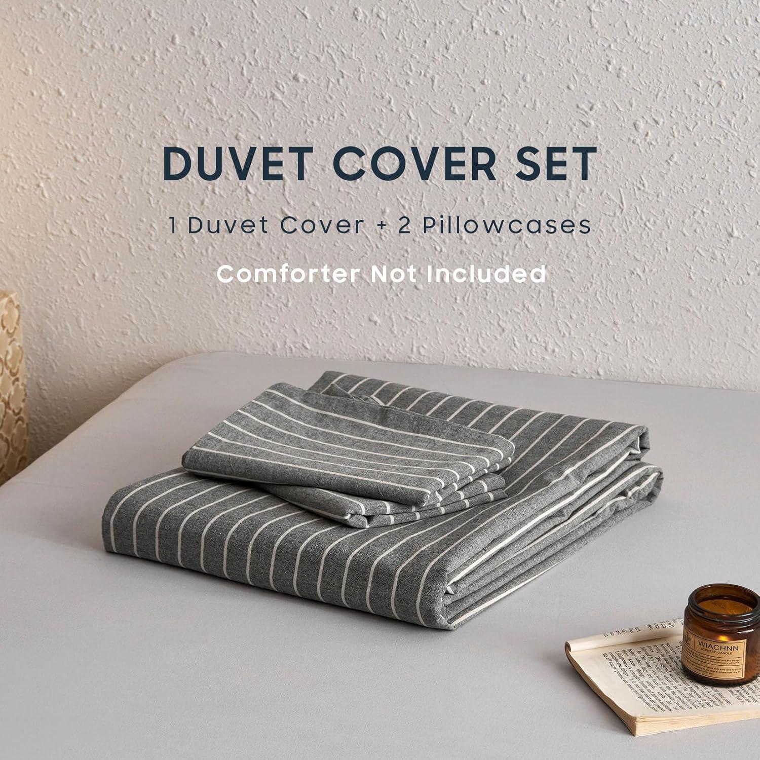 Juego de Funda Nórdica Individual Despertar En Nube Algodón Gris 3 Piezas