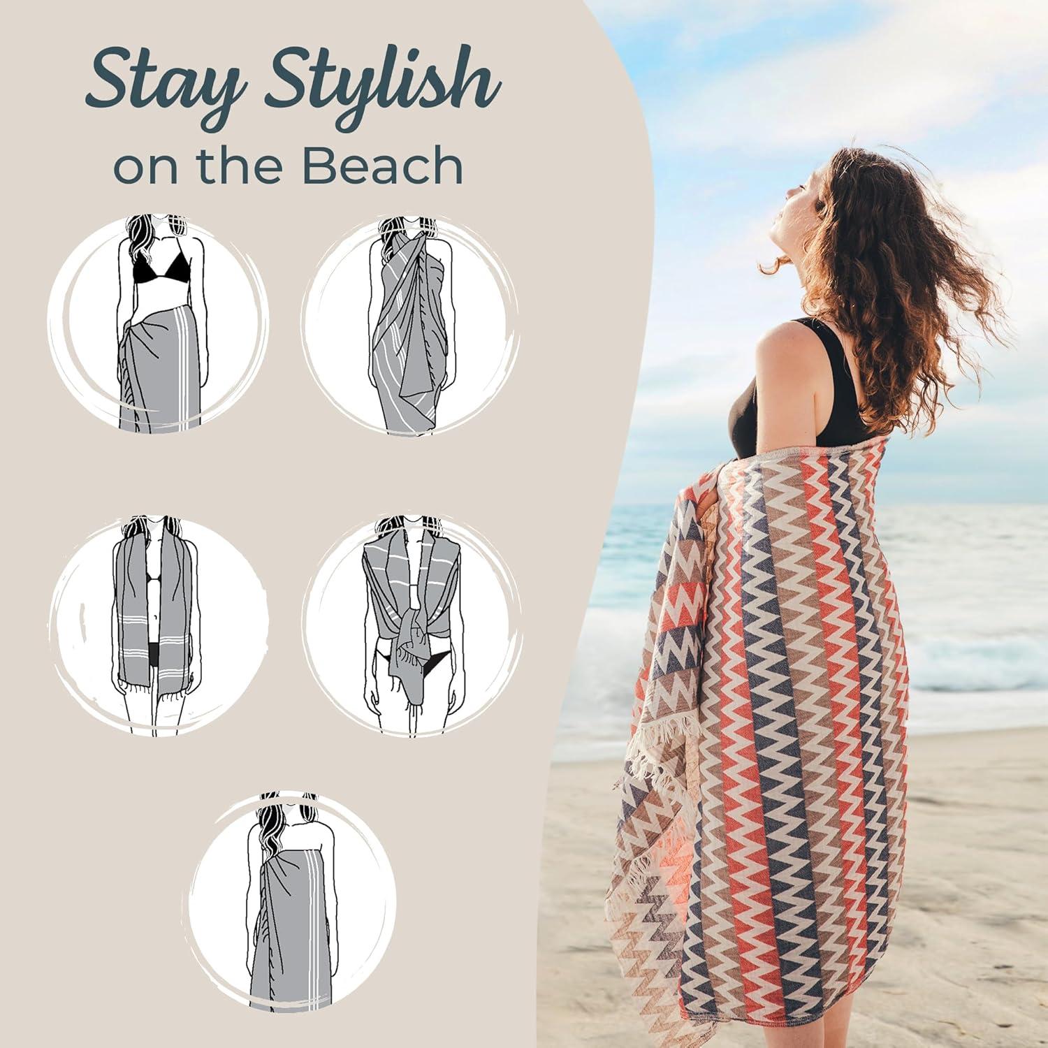 Toalla de Playa Mebien 89x170cm 100% Algodón Secado Rápido