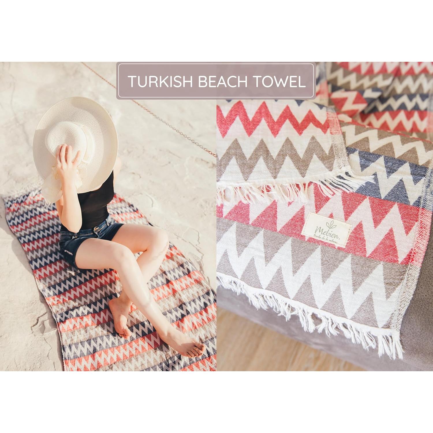 Toalla de Playa Mebien 89x170cm 100% Algodón Secado Rápido