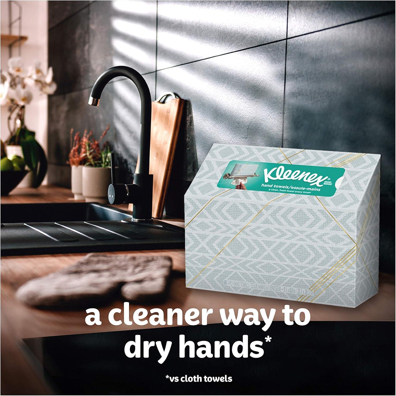 Toallas de Mano Desechables Kleenex Everyday - 60 Unidades
