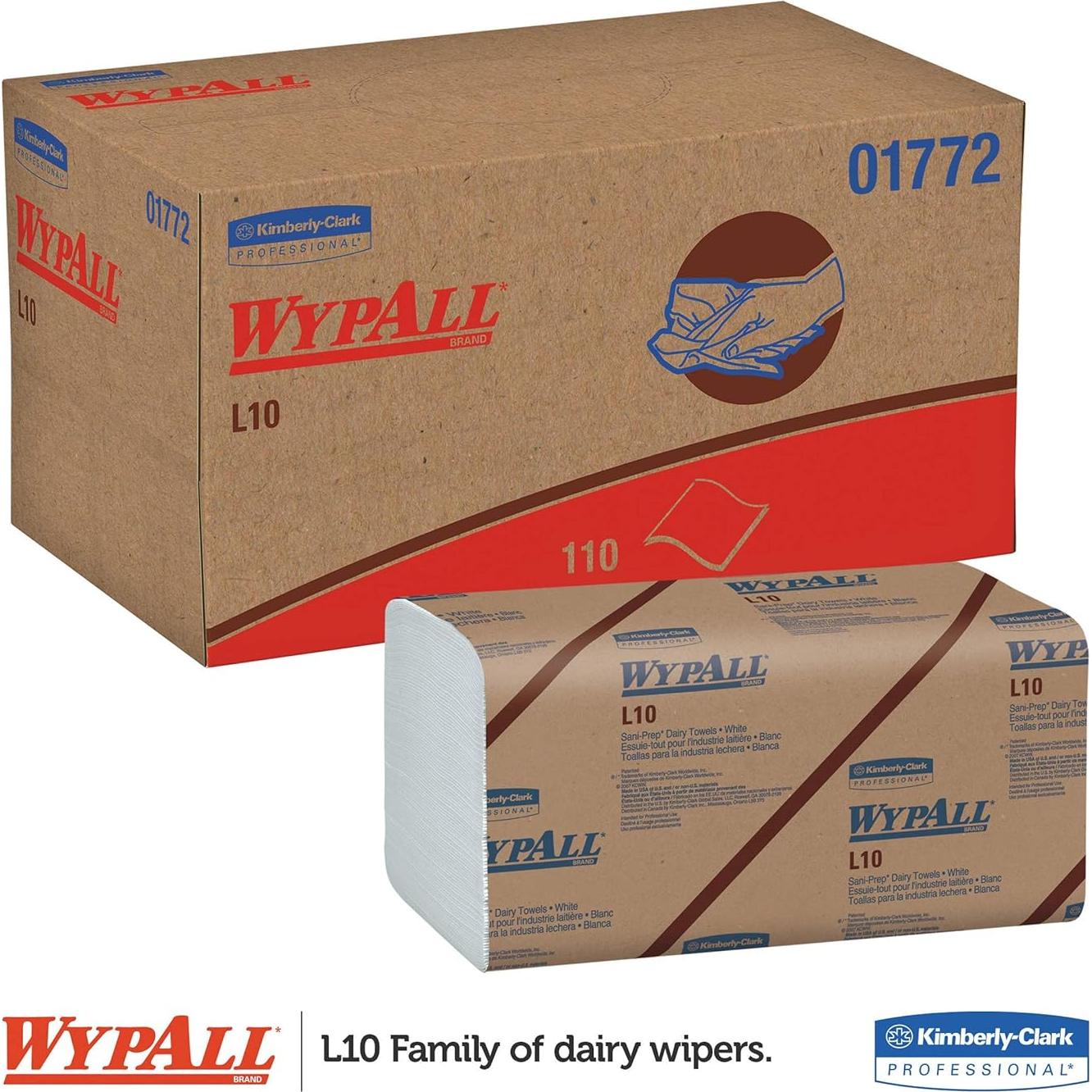 Toallas de Limpieza Ligera WypAll L10 - 1980 Hojas Blancas