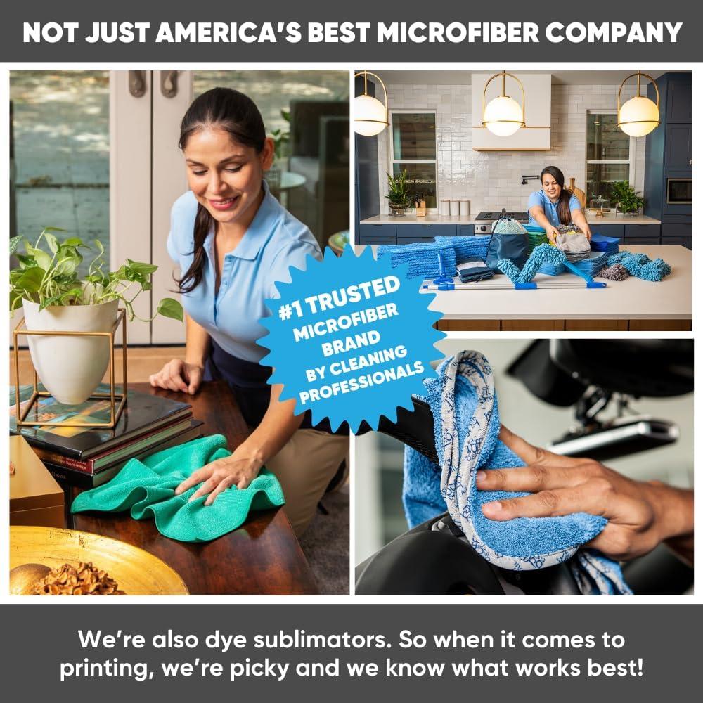 Toallas de Microfibra Waffle Azul 16x24 cm - 6 Paquete