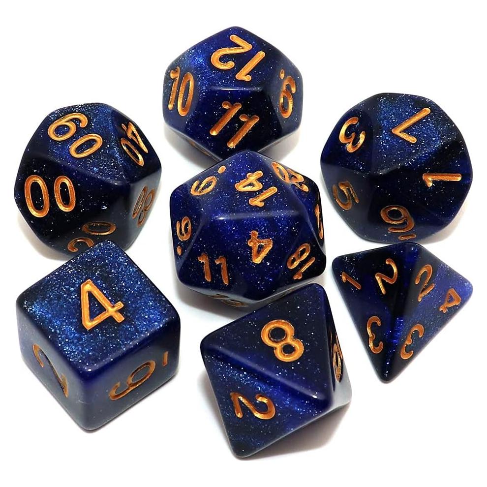 Juego de Dados DND CREEBUY 7Pcs Acrílicos Nebulosa