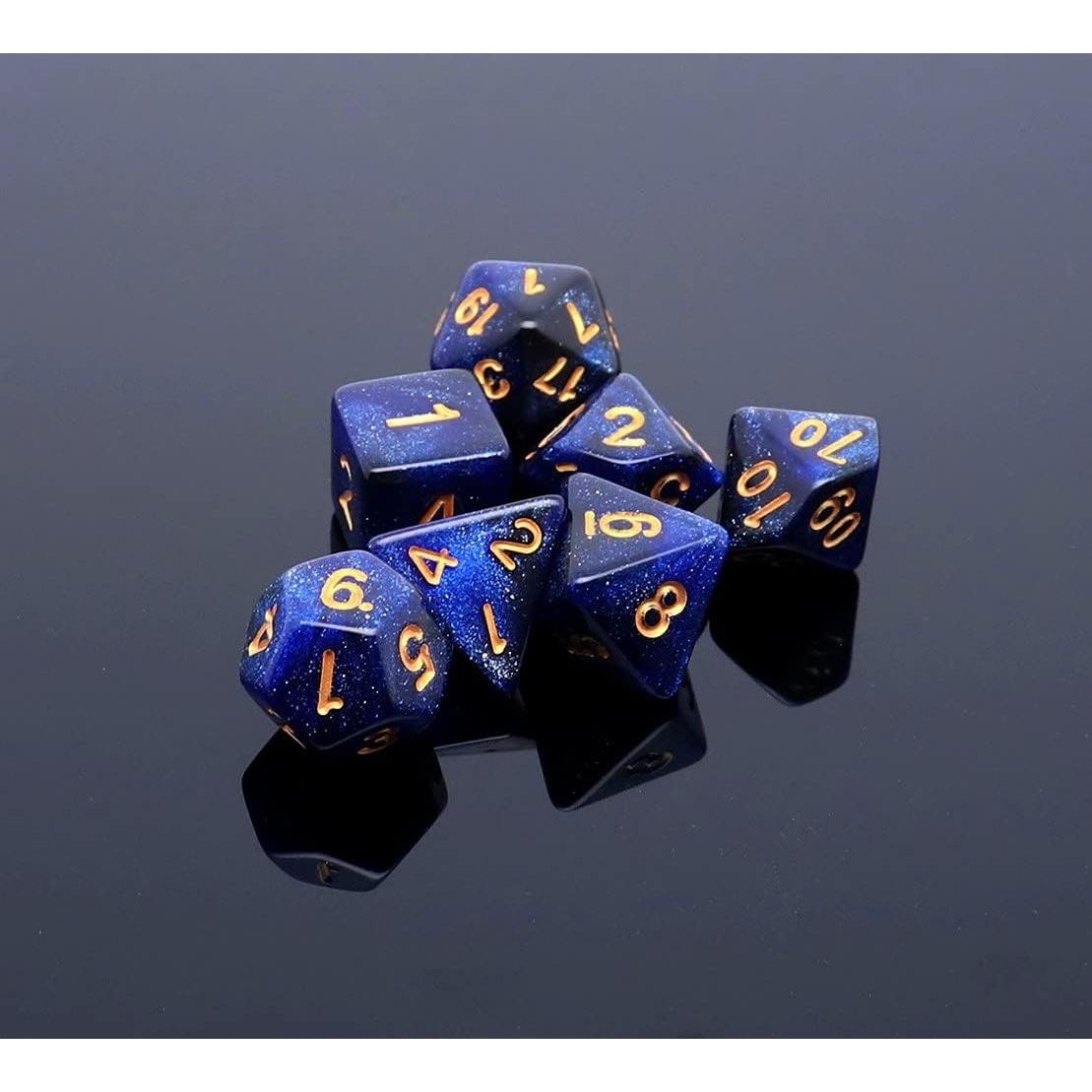 Juego de Dados DND CREEBUY 7Pcs Acrílicos Nebulosa