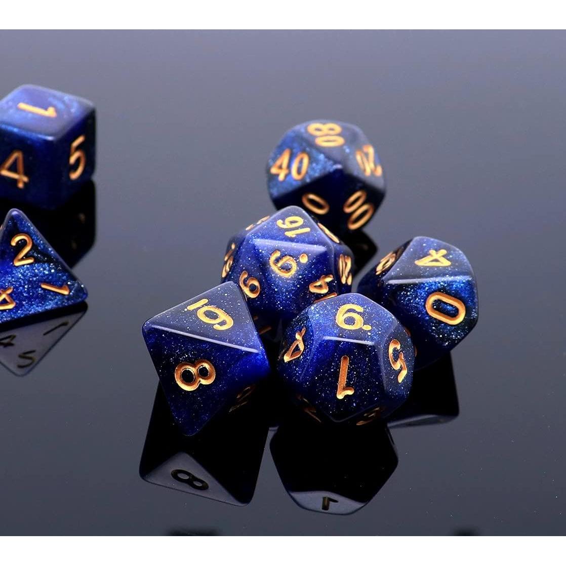 Juego de Dados DND CREEBUY 7Pcs Acrílicos Nebulosa