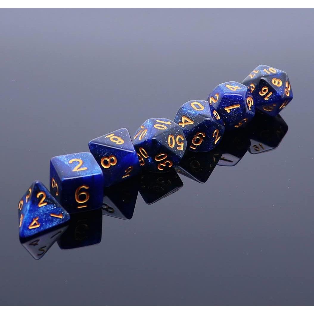 Juego de Dados DND CREEBUY 7Pcs Acrílicos Nebulosa