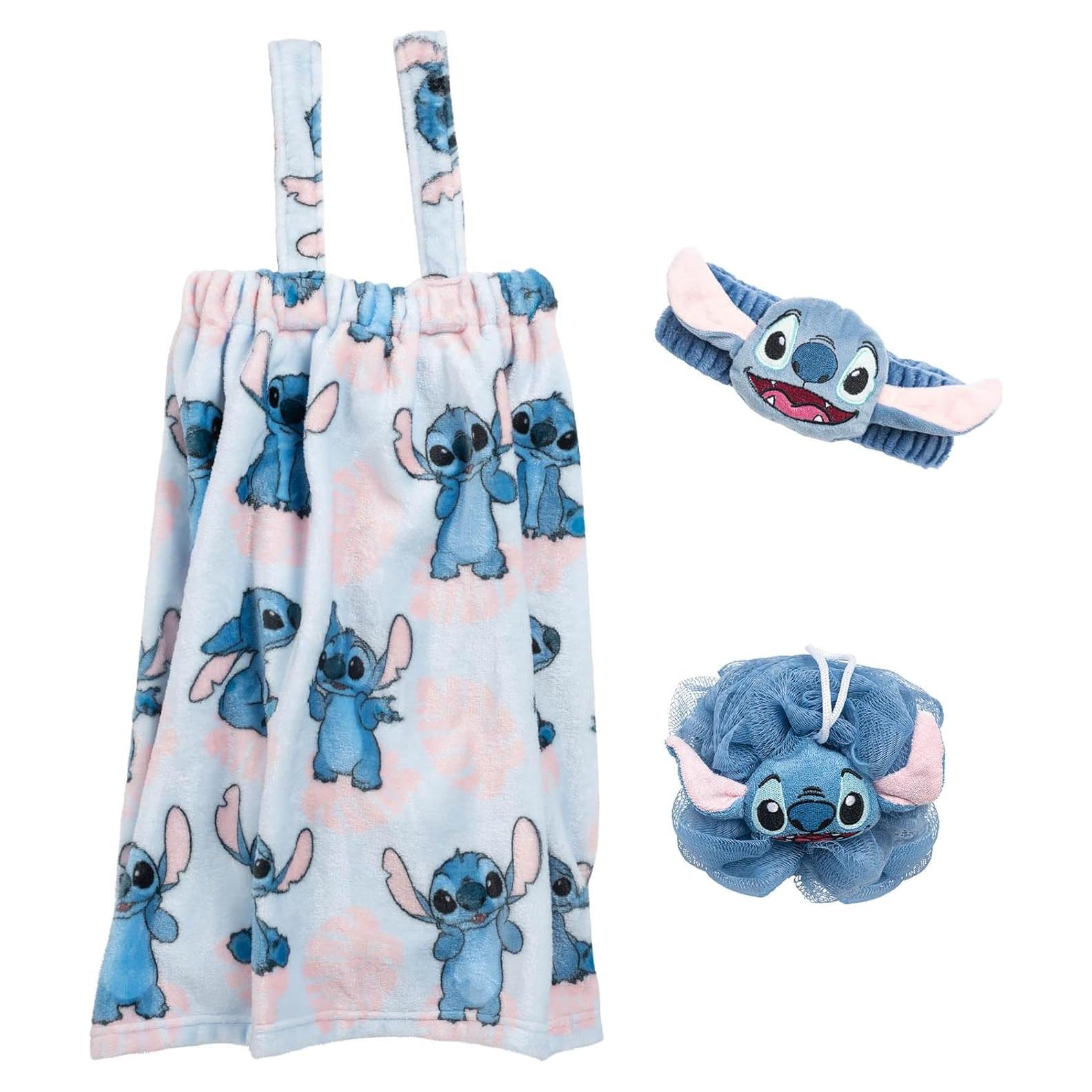 Set de Spa y Baño Lilo y Stitch Jay Franco 3 Piezas Microfibra