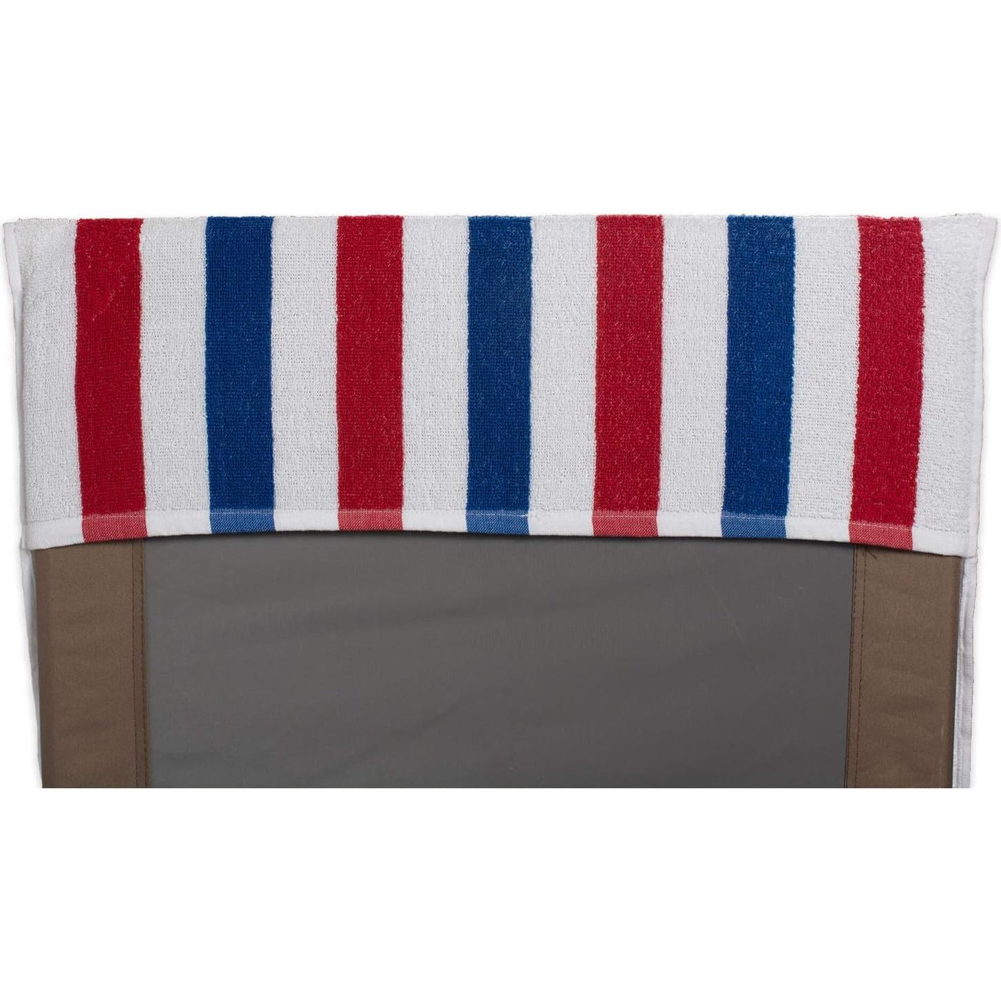 Tumbona de Playa DII con Toalla de Algodón Rayada 66x208 cm