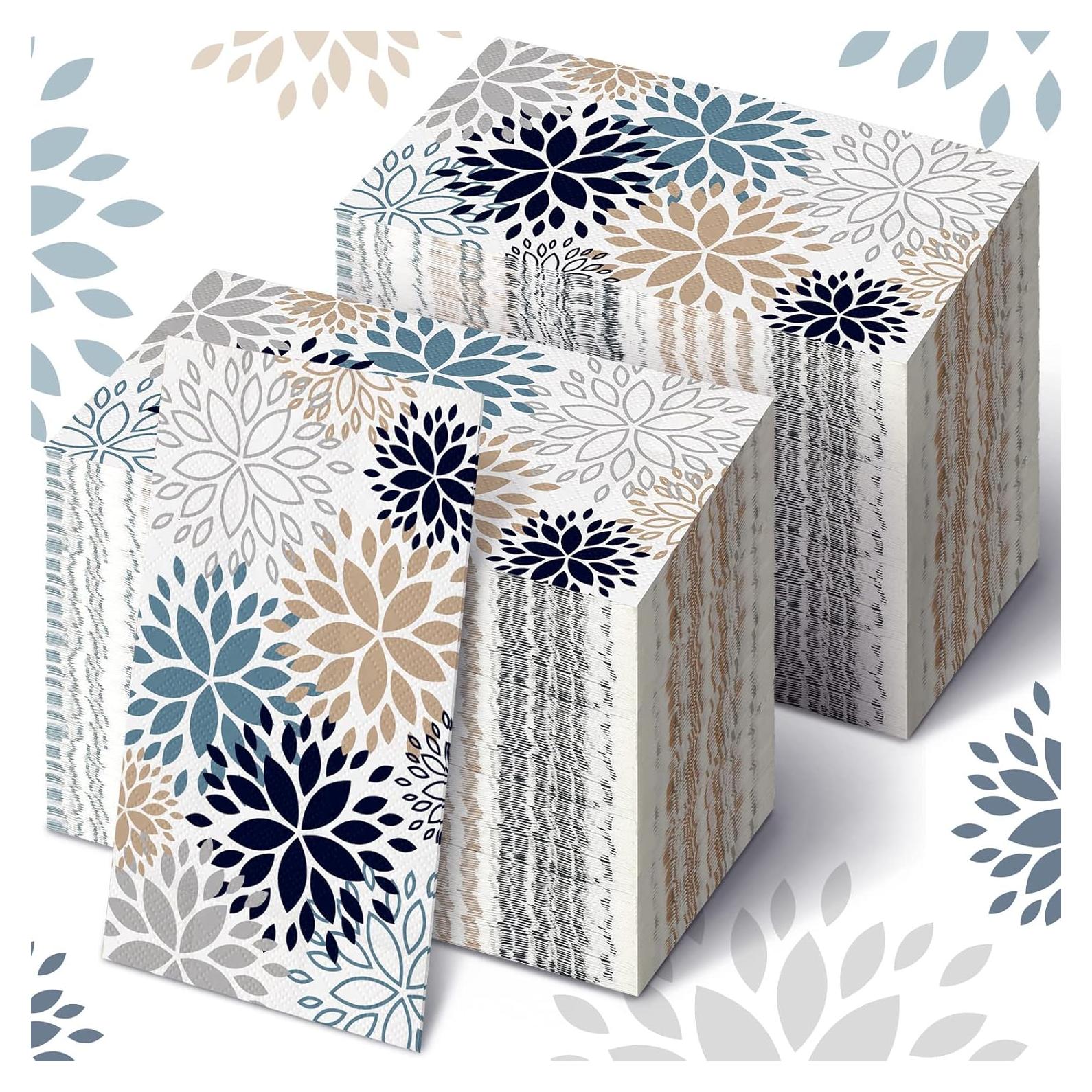 Toallas de Papel Floral Karenhi 200 Pcs 2 Capas 20x33 cm