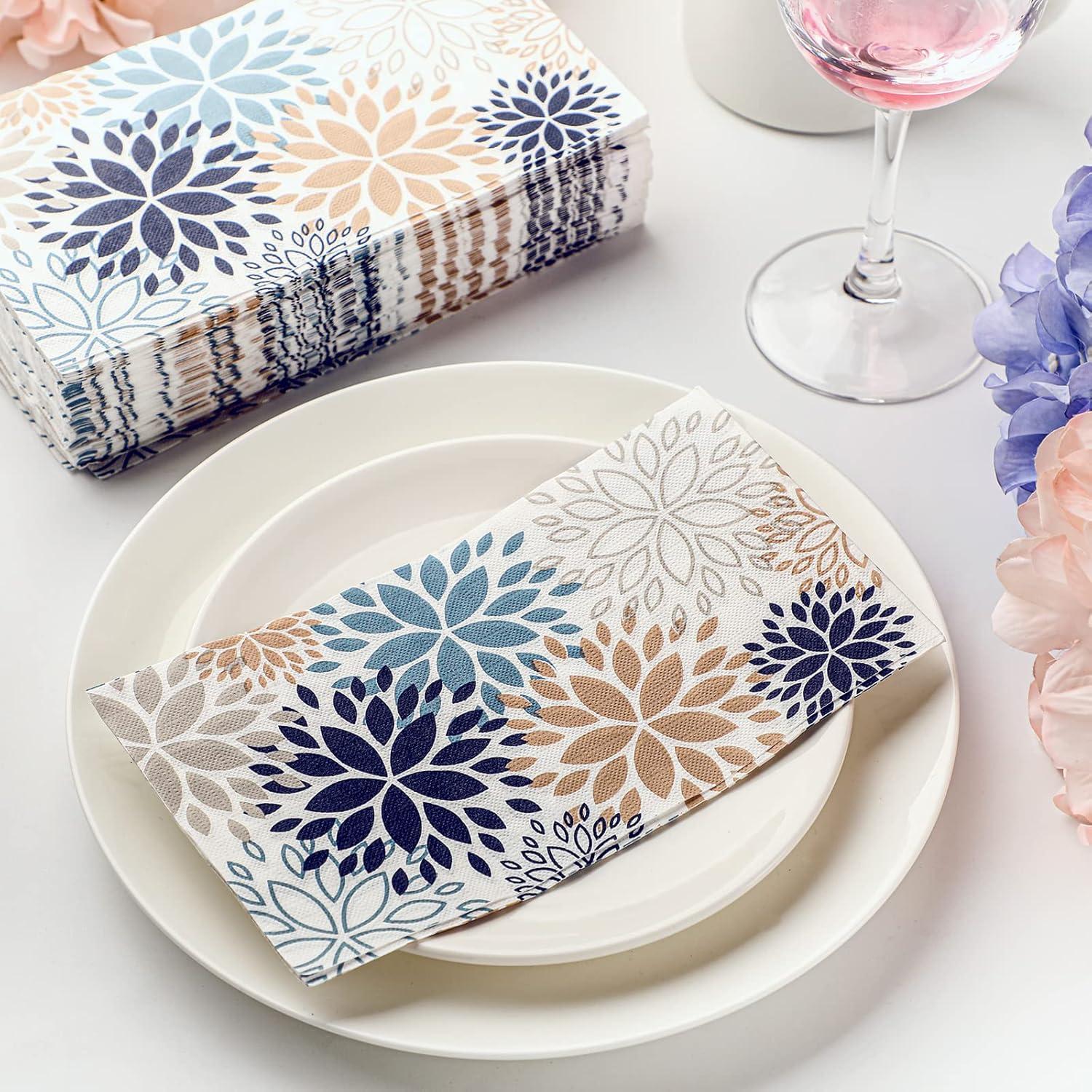 Toallas de Papel Floral Karenhi 200 Pcs 2 Capas 20x33 cm