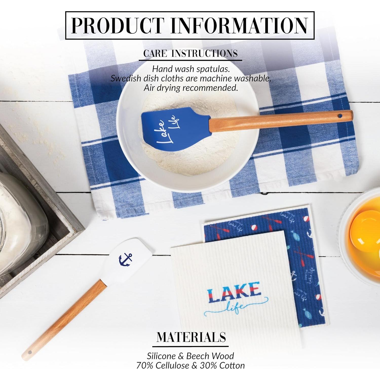 Set de Cocina Pavilion Gift - 2 Toallas y 2 Espátulas Lago