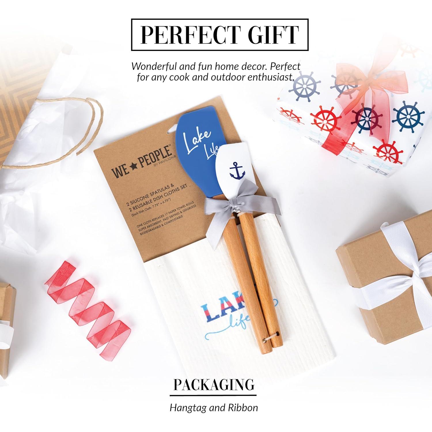 Set de Cocina Pavilion Gift - 2 Toallas y 2 Espátulas Lago