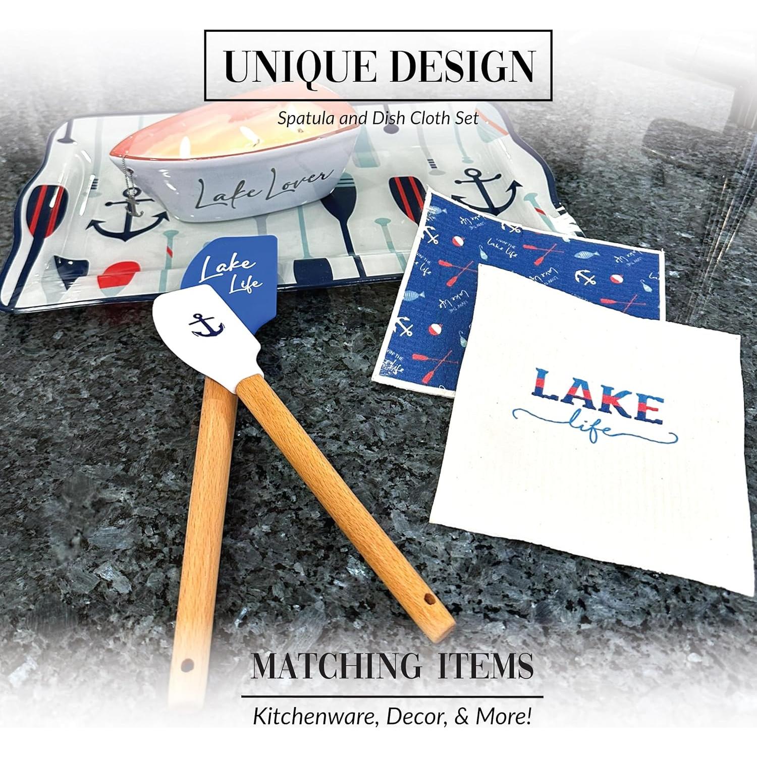 Set de Cocina Pavilion Gift - 2 Toallas y 2 Espátulas Lago