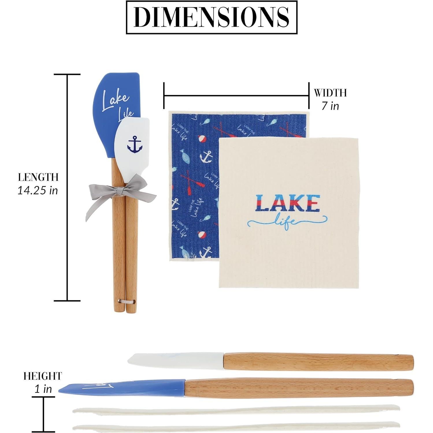 Set de Cocina Pavilion Gift - 2 Toallas y 2 Espátulas Lago