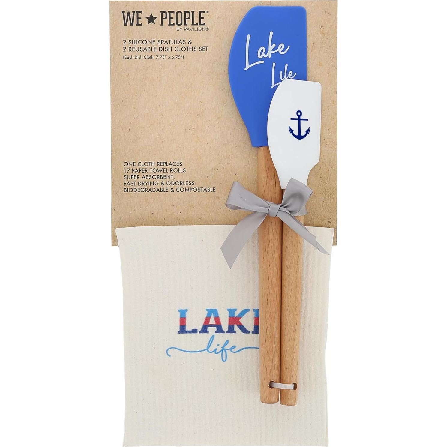 Set de Cocina Pavilion Gift - 2 Toallas y 2 Espátulas Lago