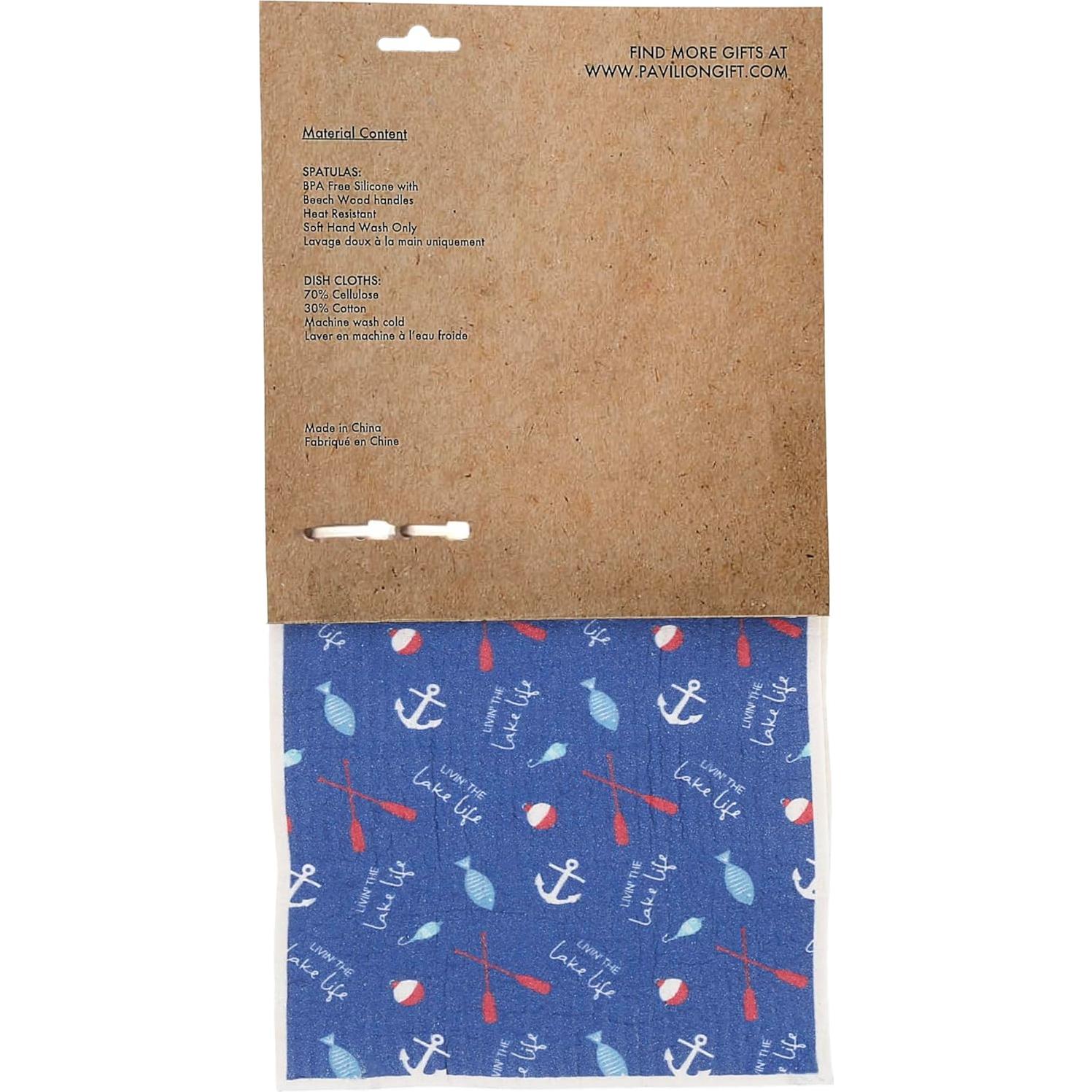 Set de Cocina Pavilion Gift - 2 Toallas y 2 Espátulas Lago