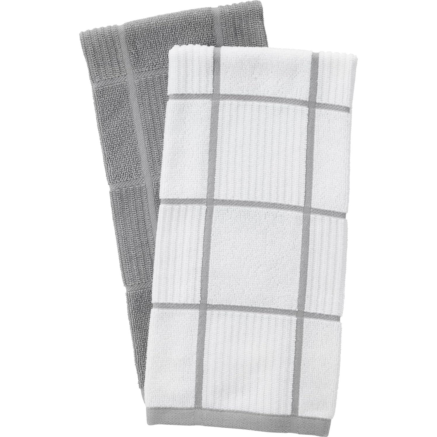Toallas de Cocina T-Fal 2-Pack Algodón Gris 40x66 cm