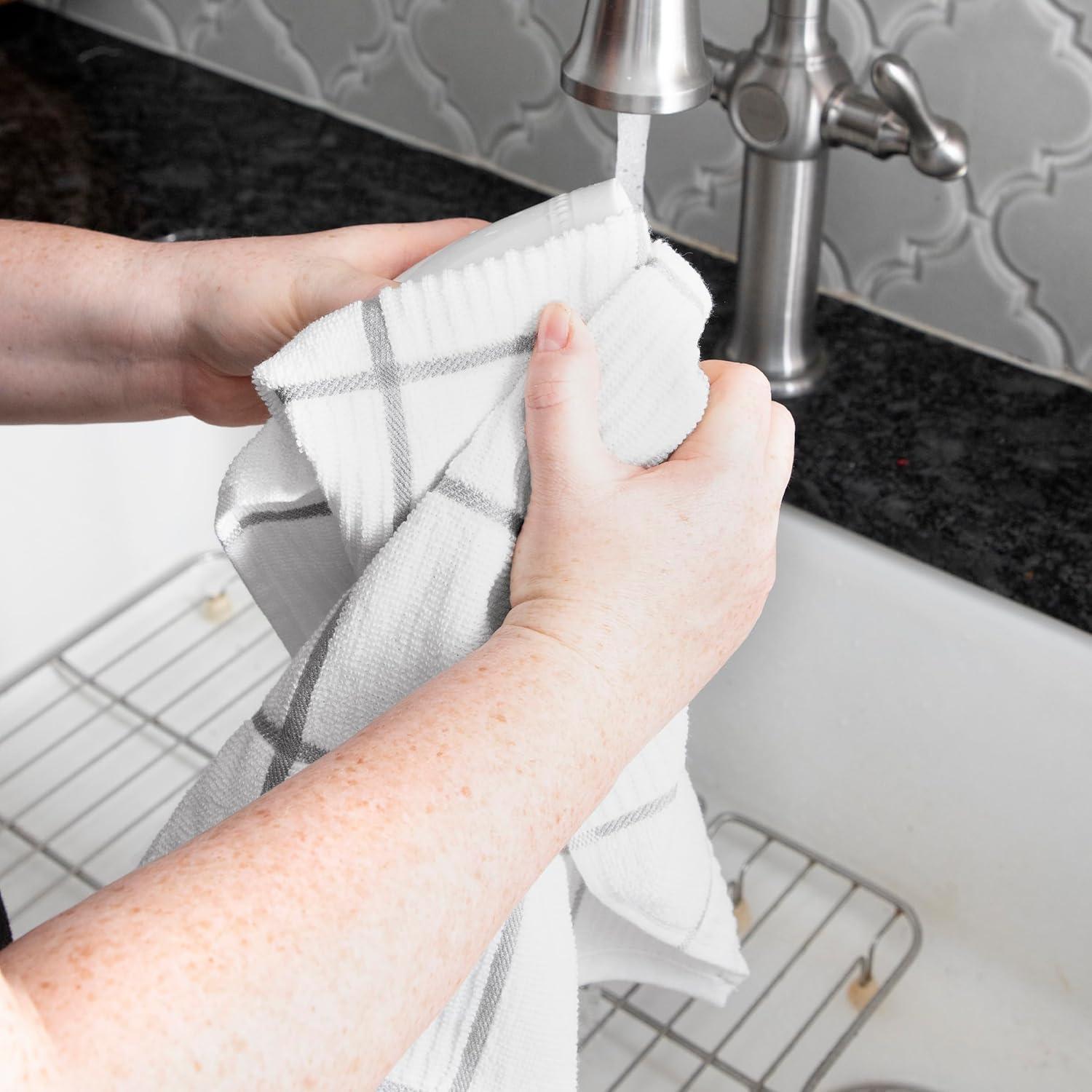 Toallas de Cocina T-Fal 2-Pack Algodón Gris 40x66 cm