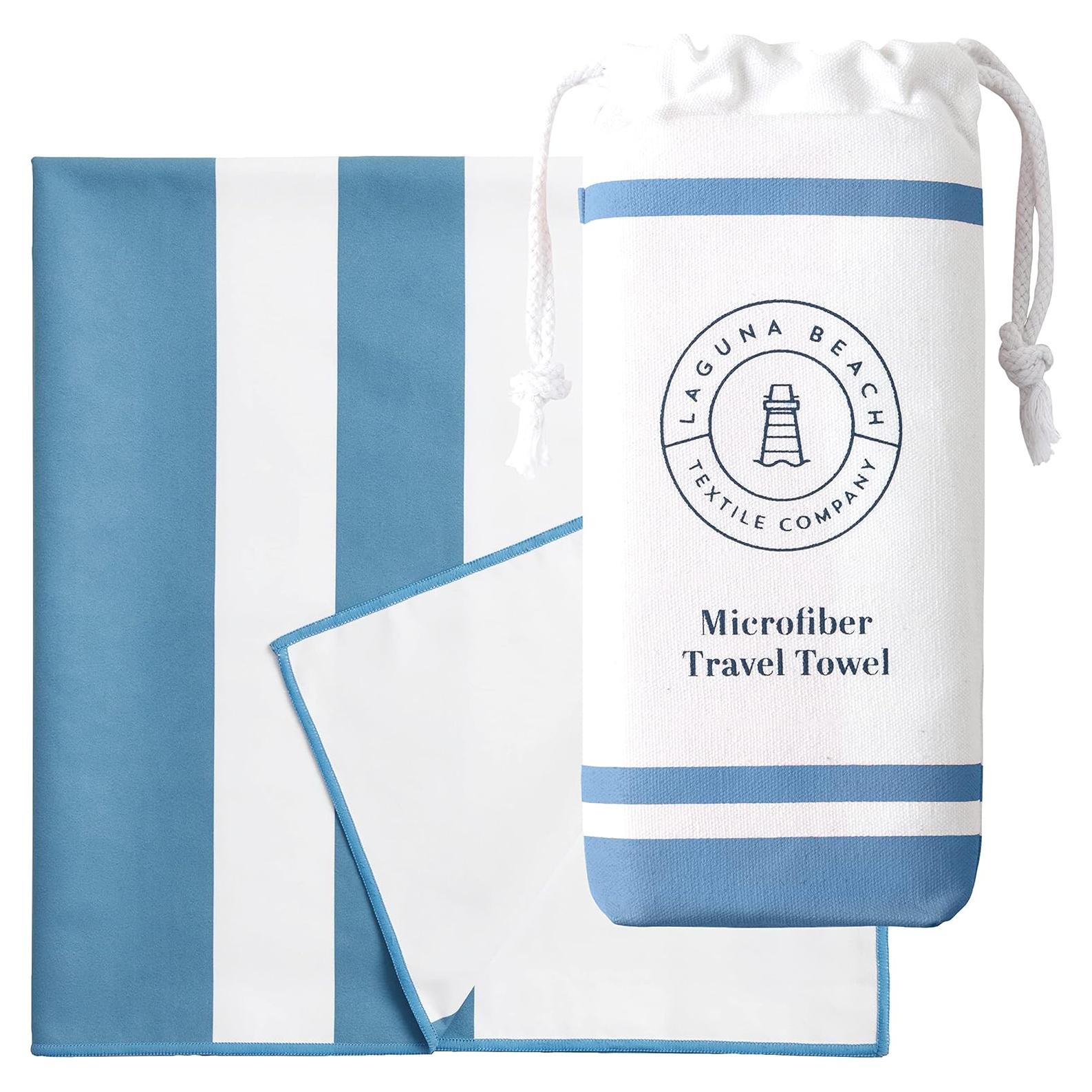 Toalla de Playa Microfibra Azul Laguna 190x90cm - Secado Rápido