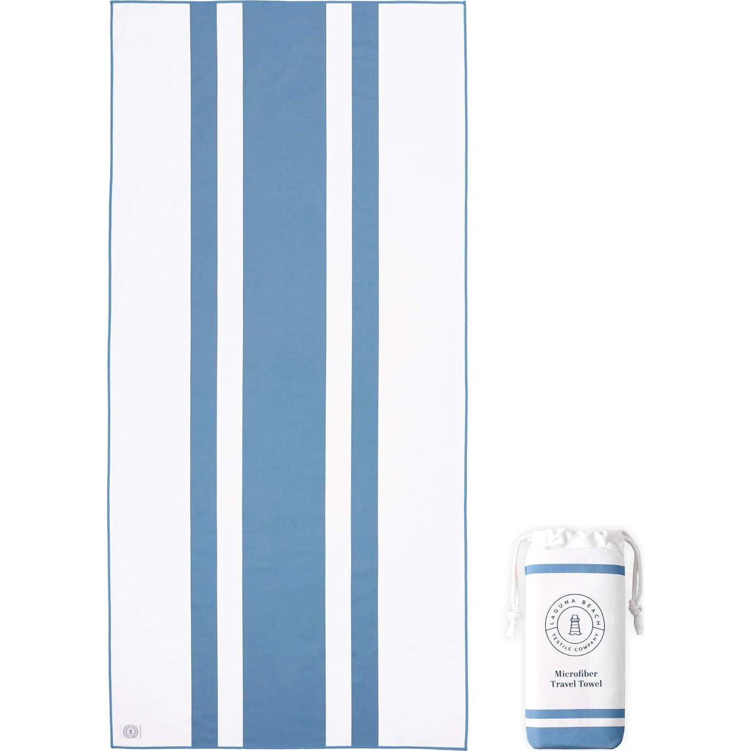 Toalla de Playa Microfibra Azul Laguna 190x90cm - Secado Rápido